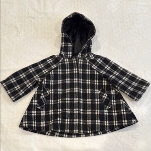 GAP Black and White Plaid Kids Cape